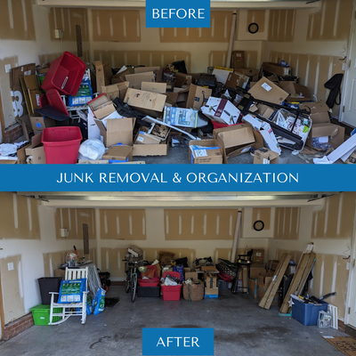 Garage Cleanout - Pricing is dependent on amount of time the job requires to complete and volume/cubic yards of junk removed. Garage Cleanout - Pricing is dependent on amount of time the job requires to complete and volume/cubic yards of junk removed.
