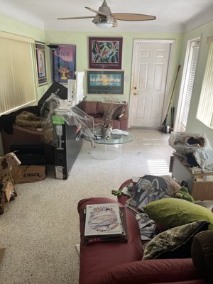 Hoarder Clean-out - We recently received a call from a realtor asking for help with a hoarder clean-out. Our team was on the job the next day working hard to clear the space. In less than two days we removed everything, leaving our client thrilled! Hoarder Clean-out - We recently received a call from a realtor asking for help with a hoarder clean-out. Our team was on the job the next day working hard to clear the space. In less than two days we removed everything, leaving our client thrilled!