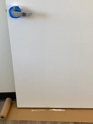 Damaged Door Repair - Client wanted me to fix the hole in the door versus replacing the door