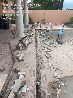 Pool Remodeling - THIS POOL HAD MULTIPLE LEAKS AND STRUCTURAL DAMAGE . POOL WAS COMPLETELY RENOVATED . Pool Remodeling - THIS POOL HAD MULTIPLE LEAKS AND STRUCTURAL DAMAGE . POOL WAS COMPLETELY RENOVATED .