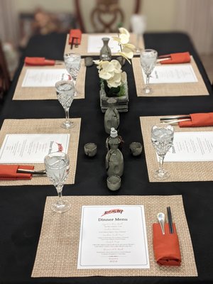 Private Dinner - Intimate private dinner for a gentleman's family of 8