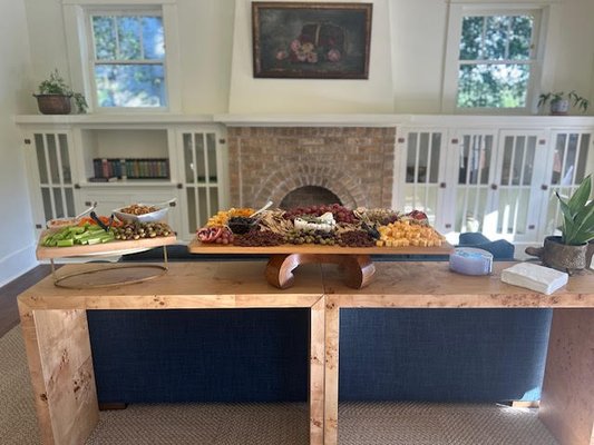 Custom Charcuterie Board Catering - We offer custom charcuterie boards for events from a picnic for two to a wedding reception of 200 (or more)! You are welcome to provide your own board, or we have several custom boards we loan out for your use. We offer pick up or delivery and set up.
Charcuterie Cups, Graze Boxes, and Boards can be made same day; however, 24 hours notice is recommended. Special orders, custom boards, and graze tables require 24-48 hours notice. Custom Charcuterie Board Catering - We offer custom charcuterie boards for events from a picnic for two to a wedding reception of 200 (or more)! You are welcome to provide your own board, or we have several custom boards we loan out for your use. We offer pick up or delivery and set up.
Charcuterie Cups, Graze Boxes, and Boards can be made same day; however, 24 hours notice is recommended. Special orders, custom boards, and graze tables require 24-48 hours notice.