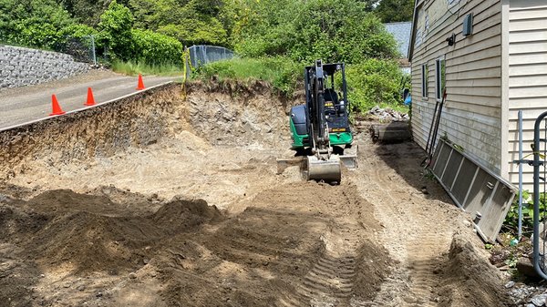 Pavers patio prepare - Job in progress