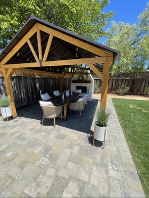outdoor chimney fireplace - Our client wanted to create a useful outdoor living space, in order to really take advantage of their large backyard! outdoor chimney fireplace - Our client wanted to create a useful outdoor living space, in order to really take advantage of their large backyard!