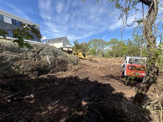 excavation/construction/maintenance - This project started last summer as routine maintenance, at a high elevation in town removing the woods behind opened up a beautiful view for the client. Now construction of 4 8x8 raised garden beds with the best soil for vegetables and herbs to thrive. More to come (fire pit) (pizza oven) (garden beds all around) (x2 retaining walls) (6 Adirondack low boy chairs) excavation/construction/maintenance - This project started last summer as routine maintenance, at a high elevation in town removing the woods behind opened up a beautiful view for the client. Now construction of 4 8x8 raised garden beds with the best soil for vegetables and herbs to thrive. More to come (fire pit) (pizza oven) (garden beds all around) (x2 retaining walls) (6 Adirondack low boy chairs)