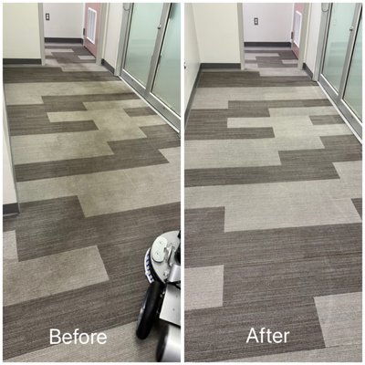 Carpet Cleaning- Before & After - These are residential and commercial wall to wall carpets I have cleaned. Our process is always a deep cleaning method that involves a four step process, using four cleaning machines/tools. Carpet Cleaning- Before & After - These are residential and commercial wall to wall carpets I have cleaned. Our process is always a deep cleaning method that involves a four step process, using four cleaning machines/tools.