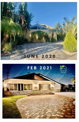 Front exterior - New landscaping, paint, windows, exterior lights etc.