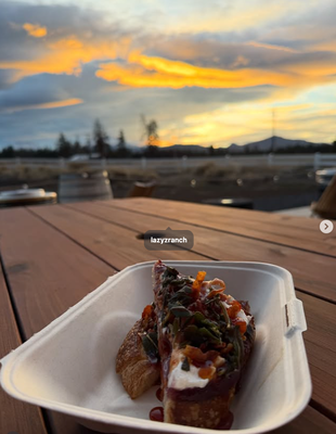 We have the good eats! - The Lazy Z is growing — and we’re beyond excited to welcome our friends and neighbors Luckey’s Woodsman as our new culinary partner on the ranch.

Their team has crafted a menu that celebrates the best of Central Oregon: fresh, rustic, wood-fired, absolutely delicious dishes featuring local farm products - including Lazy Z honey! - that pair beautifully with our wines and farmhouse meads. Expect ranch plates, woodsman classics, rotating sandwiches, and thoughtful “Little Bucks” options for the kids.