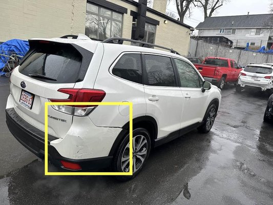 White Subaru Forester - Before & After Photos Of A White Subaru Forester Collision Repair