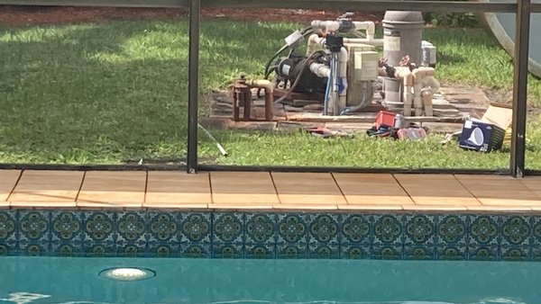 Repair and upgrade pool lighting. - Upgraded pool lighting system. New pool light, pool light box, transformer and properly bonded system. Repair and upgrade pool lighting. - Upgraded pool lighting system. New pool light, pool light box, transformer and properly bonded system.