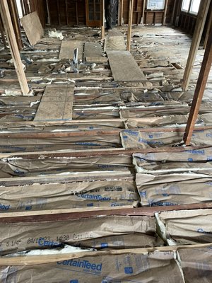 Subfloor install - 1920’s LA home got gutted 1st face install subfloor . Second part coming soon… Subfloor install - 1920’s LA home got gutted 1st face install subfloor . Second part coming soon…