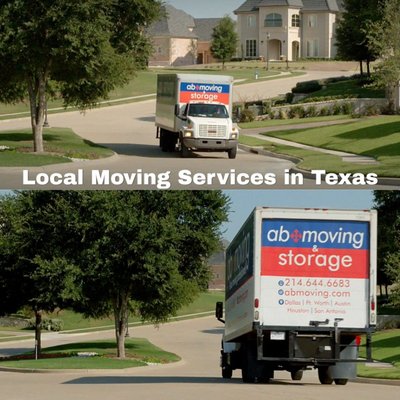 Local Moving Services – AB Moving & Storage - Are you moving into a new home in Dallas, Fort Worth, Austin, Houston, San Antonio, Plano, or any other city within the state of Texas? AB Moving & Storage is here to handle all your packing and moving needs to ensure you experience a successful and stress-free local move. With over 30 years of experience, our local moving crews have provided top-tier professional moving services to countless individuals, families, and businesses in Dallas, Fort Worth, Austin, Houston, San Antonio, Plano, and beyond. Make Texas your home today – take advantage of our local moving services! Local Moving Services – AB Moving & Storage - Are you moving into a new home in Dallas, Fort Worth, Austin, Houston, San Antonio, Plano, or any other city within the state of Texas? AB Moving & Storage is here to handle all your packing and moving needs to ensure you experience a successful and stress-free local move. With over 30 years of experience, our local moving crews have provided top-tier professional moving services to countless individuals, families, and businesses in Dallas, Fort Worth, Austin, Houston, San Antonio, Plano, and beyond. Make Texas your home today – take advantage of our local moving services!
