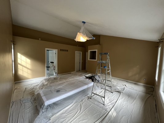 Full bedroom repaint - Full bed room repainting ceiling walls and trim Full bedroom repaint - Full bed room repainting ceiling walls and trim