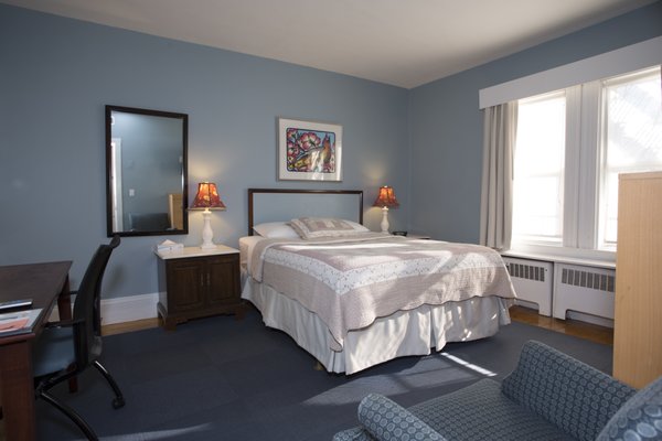 Standard: queen with private bath - Most of our rooms have a queen bed and private bath.  All rates include off street parking, wifi and breakfast.