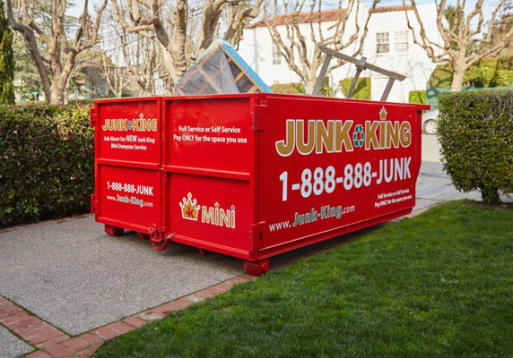 12 Cubic Yard Dumpster Rentals - Do you need time to load the dumpster at your own pace? Or would you rather bring in a crew to lift and haul everything at once? Either way, Junk King has you covered regardless of which method of junk removal meets your need.
Junk King Des Moines has been providing residential and commercial junk removal for years. If you want full-service junk removal, we will do the heavy lifting for you. But if you prefer to rent a dumpster and fill it yourself, it’s easier and safer than ever. Dumpster services are fully insured, and designed to be safe for your driveway and property.
No matter how you have it done, your items will be sorted at the local Junk King warehouse. We send everything we possibly can to be recycled, repurposed, or reused. 12 Cubic Yard Dumpster Rentals - Do you need time to load the dumpster at your own pace? Or would you rather bring in a crew to lift and haul everything at once? Either way, Junk King has you covered regardless of which method of junk removal meets your need.
Junk King Des Moines has been providing residential and commercial junk removal for years. If you want full-service junk removal, we will do the heavy lifting for you. But if you prefer to rent a dumpster and fill it yourself, it’s easier and safer than ever. Dumpster services are fully insured, and designed to be safe for your driveway and property.
No matter how you have it done, your items will be sorted at the local Junk King warehouse. We send everything we possibly can to be recycled, repurposed, or reused.