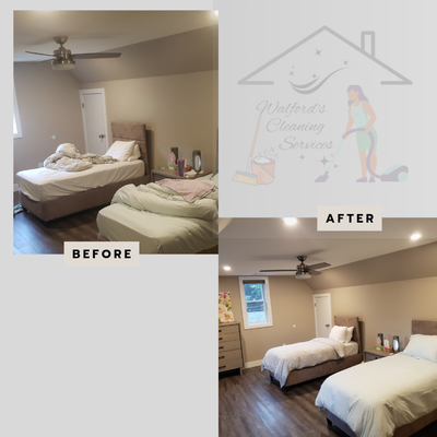 Cleaning - Deep clean and basic cleaning of a bedroom, kitchen, and bathroom. Cleaning - Deep clean and basic cleaning of a bedroom, kitchen, and bathroom.