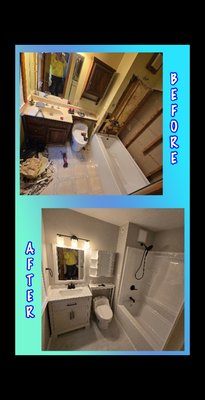 Bath remodel - Bathroom was outdated- customer wanted it to be freshened up a bit.