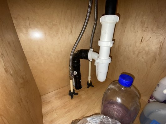 Common issues - If anything in your house resembles these photos, you should call now! Hard water buildup on the outside of water lines is an indication of a leak or larger issue. All of the drains pictured are plumbed improperly. These are common easy fixes that created much larger issues. Common issues - If anything in your house resembles these photos, you should call now! Hard water buildup on the outside of water lines is an indication of a leak or larger issue. All of the drains pictured are plumbed improperly. These are common easy fixes that created much larger issues.