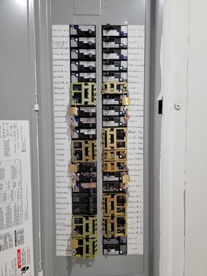 Electrical panel upgrade - Recently, Turner Unlimited Electric completed a full upgrade of an outdated electrical panel that had been in service for decades. The existing panel showed clear signs of wear, including corrosion and frequent breaker trips, which posed a safety risk for the homeowner. Our team carefully disconnected the old system, labeled each circuit for accuracy, and removed the aging panel. We also inspected the utility service lines and upgraded them to ensure they could safely handle the added electrical demand. The new 200-amp breaker panel we installed now provides a reliable foundation for the home’s entire electrical system, ensuring both safety and efficiency.
As part of the upgrade, we installed new breakers, improved the grounding system, and verified that all wiring met current NEC standards. Each circuit was reconnected, tested, and clearly labeled for the homeowner’s convenience. The upgrade not only eliminated potential fire hazards but also gave the property the capacity to handle modern appliances, HVAC equipment, and any future electrical needs. At Turner Unlimited Electric, we take pride in delivering high-quality workmanship that improves safety and provides lasting value for our customers. Electrical panel upgrade - Recently, Turner Unlimited Electric completed a full upgrade of an outdated electrical panel that had been in service for decades. The existing panel showed clear signs of wear, including corrosion and frequent breaker trips, which posed a safety risk for the homeowner. Our team carefully disconnected the old system, labeled each circuit for accuracy, and removed the aging panel. We also inspected the utility service lines and upgraded them to ensure they could safely handle the added electrical demand. The new 200-amp breaker panel we installed now provides a reliable foundation for the home’s entire electrical system, ensuring both safety and efficiency.
As part of the upgrade, we installed new breakers, improved the grounding system, and verified that all wiring met current NEC standards. Each circuit was reconnected, tested, and clearly labeled for the homeowner’s convenience. The upgrade not only eliminated potential fire hazards but also gave the property the capacity to handle modern appliances, HVAC equipment, and any future electrical needs. At Turner Unlimited Electric, we take pride in delivering high-quality workmanship that improves safety and provides lasting value for our customers.