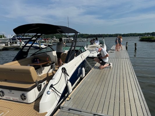12 guests - 2 boats - Have a larger group? take both boats out and you will tie up and all hang out together!