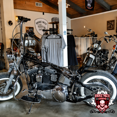 Custom Motorcycle builds - Ready to make your bike truly one-of-a-kind? At Broke Neck Customs, we specialize in creating fully customized bikes tailored to your vision. Whether you’re looking for a show stopping look, upgraded performance, or personalized touches, our experienced team delivers expert craftsmanship and attention to detail on every project. Bring us your ideas and we’ll turn them into rolling reality because your ride deserves to stand out as much as you do. Custom Motorcycle builds - Ready to make your bike truly one-of-a-kind? At Broke Neck Customs, we specialize in creating fully customized bikes tailored to your vision. Whether you’re looking for a show stopping look, upgraded performance, or personalized touches, our experienced team delivers expert craftsmanship and attention to detail on every project. Bring us your ideas and we’ll turn them into rolling reality because your ride deserves to stand out as much as you do.