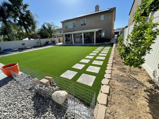 Artificial Turf for Pets - Our pet-friendly turfs offer a variety of advantages and will stay green for years to come. We use an anti-microbial infill that fights bacteria and a zeodorizer that absorbs the smell of the urine so the maintenance is built right into your turf. Call, text or message us to schedule your free estimate to discuss the benefits of our pet-friendly artificial turf’s!