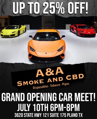 Grand Opening!!!. Come and visit us to find out how you can receive discounts and much more!! - A&A Smoke and CBD provides a more convenient, as well as a more modern way for shopping your CBD/Tobacco/Nicotine needs. We take that extra step to provide a pleasant way to shop and to provide a little more than what the average smoke shop carries. Not only are our prices affordable, but we make sure our customers are taken care of. Thank you for rocking with us Grand Opening!!!. Come and visit us to find out how you can receive discounts and much more!! - A&A Smoke and CBD provides a more convenient, as well as a more modern way for shopping your CBD/Tobacco/Nicotine needs. We take that extra step to provide a pleasant way to shop and to provide a little more than what the average smoke shop carries. Not only are our prices affordable, but we make sure our customers are taken care of. Thank you for rocking with us