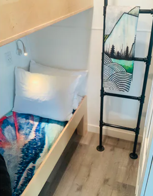 sleeping pods - Pod Standard: Our custom built pods offer privacy and comfort. Standard pods are 5' by 7.5' and come with standard twin size bunk beds. Pods are thoughtfully appointed with luxury linens, towels, power outlets, reading lights and mobile smart lock doors. We have installed custom sounds insulation and ventilation systems to ensure maximum comfort of our guests.
Pod XL: Our custom designed XL pods provide guests with just that little extra. XL pods measure 5' wide by 8' long, offering an extra foot of space with extra long twin bunk beds. Ideal for anyone over 6' tall or someone who just wants a little more room to stretch out. Custom noise insulation and ventilation systems provide maximum guests comfort. All pods are thoughtfully appointed with luxury linens, towels, power outlets, reading lights and mobile smart lock doors. . sleeping pods - Pod Standard: Our custom built pods offer privacy and comfort. Standard pods are 5' by 7.5' and come with standard twin size bunk beds. Pods are thoughtfully appointed with luxury linens, towels, power outlets, reading lights and mobile smart lock doors. We have installed custom sounds insulation and ventilation systems to ensure maximum comfort of our guests.
Pod XL: Our custom designed XL pods provide guests with just that little extra. XL pods measure 5' wide by 8' long, offering an extra foot of space with extra long twin bunk beds. Ideal for anyone over 6' tall or someone who just wants a little more room to stretch out. Custom noise insulation and ventilation systems provide maximum guests comfort. All pods are thoughtfully appointed with luxury linens, towels, power outlets, reading lights and mobile smart lock doors. .