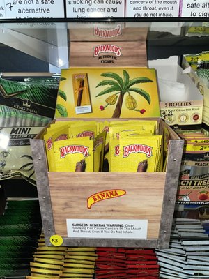 Backwoods! All flavors and packs - We have a ton of different flavors of backwoods! Ranging in sizes of packs and prices! Our singular basic flavors go for $2 and the basic flavored 5 packs are $7 - we like to keep our prices the cheapest! let us know if you find it somewhere else for cheaper !