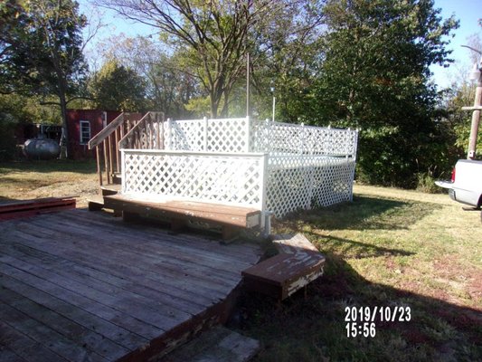 Deck Removal - This Customer needed their deck torn down to the wooden base, this job was completed in an afternoon and filled our truck and trailer.