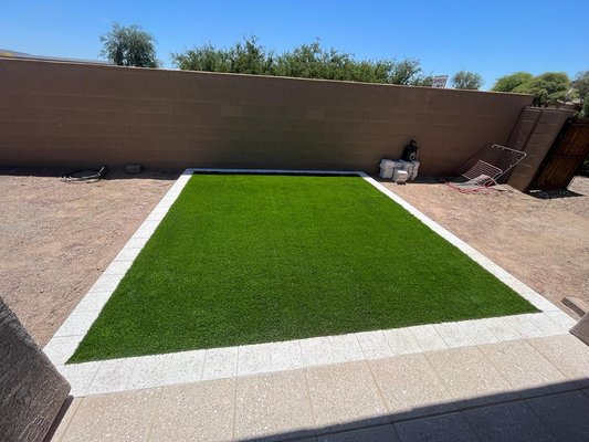 Enjoy your backyard with one of your favorite sports! - This customer was looking for a putting green installation and an area for their new puppy to enjoy. Project was completed in less than a day. Enjoy your backyard with one of your favorite sports! - This customer was looking for a putting green installation and an area for their new puppy to enjoy. Project was completed in less than a day.
