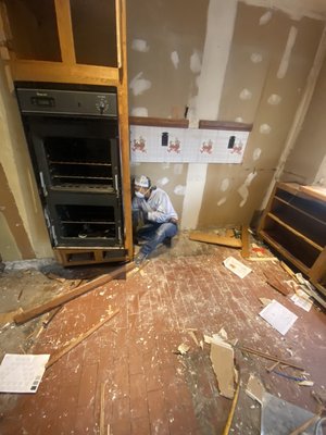 Another job happy customer - No job is too big for us. This was a kitchen we make everything you just give me a call and we make something nicer for you house.