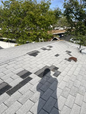 Roofing tile replaced - old roofing tile got blowed away and cause water leak, has to replace the damaged ones. Roofing tile replaced - old roofing tile got blowed away and cause water leak, has to replace the damaged ones.
