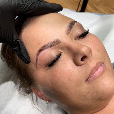 Brow Lamination - This service helps create beautiful brows by making the brow appear fuller. It is done using a gentle perm solution, neutralizing lotion, and moisturizing treatment to temporarily relax and redirect your brow hairs upwards and into place. It's great for all brow types but especially beneficial for sparse, patchy, and thin brows. Brow Lamination - This service helps create beautiful brows by making the brow appear fuller. It is done using a gentle perm solution, neutralizing lotion, and moisturizing treatment to temporarily relax and redirect your brow hairs upwards and into place. It's great for all brow types but especially beneficial for sparse, patchy, and thin brows.