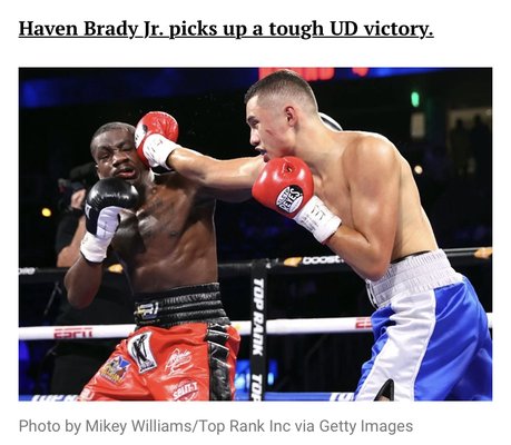 Top Rank - Haven Brady Jr - Athlete Sponsorship - DOLO ENTERTAINMENT SPONSORS TOP RANK’S HAVEN BRADY JR
Haven Brady Jr - (3-0) professional boxer signed to Top Rank has been sponsored by Dolo Entertainment and will be fighting on 10/23 at the State Farm Arena in Atlanta. Tune in to ESPN to view this fight prior to the Jamel Herring - Shakur Stevenson Matchup for the Main Card.

Contact us for sponsorship opportunities for your business or organization.