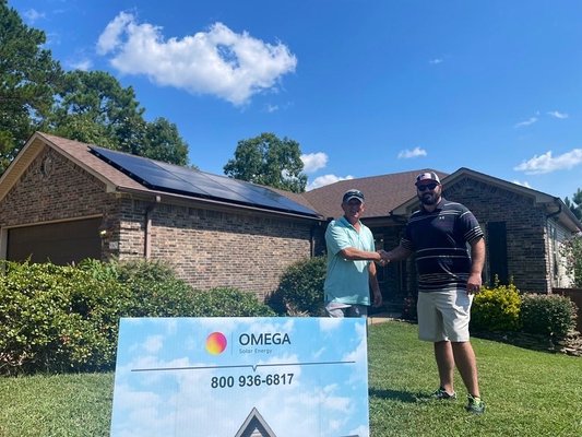 Clean energy for a better tomorrow - Congratulations to Chase and Mr. Gene Barris!! Welcome to the Omega Solar Energy family! ☀️