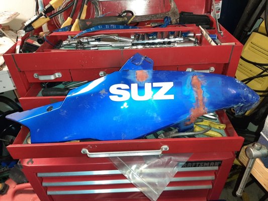 2008 Suzuki GSX-R750 - This wrap was on a 2008 Suzuki GSX-R750 motorcycle. The motorcycle ran really well, but it just needed some fairing repair (plastic welding) and a fresh wrap! 2008 Suzuki GSX-R750 - This wrap was on a 2008 Suzuki GSX-R750 motorcycle. The motorcycle ran really well, but it just needed some fairing repair (plastic welding) and a fresh wrap!