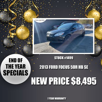 2013 Ford Focus SE FWD - 2013 Ford Focus 5dr HB SE|102,793 Miles| Front Wheel Drive Tuxedo Black Metallic Exterior with Charcoal Black Interior | 2 L 4 Cylinder Engine |Automatic Transmission |
At Jenna Auto Sales We Stand Behind Our Product and Treat Everyone Like Family.
We Finance Good/Bad/No Credit
Same-Day Loan Approval
Carfax Provided
Up to 5 Years Warranty
English, Arabic y Hablamos Español.
Call us at 586-200-5777 2013 Ford Focus SE FWD - 2013 Ford Focus 5dr HB SE|102,793 Miles| Front Wheel Drive Tuxedo Black Metallic Exterior with Charcoal Black Interior | 2 L 4 Cylinder Engine |Automatic Transmission |
At Jenna Auto Sales We Stand Behind Our Product and Treat Everyone Like Family.
We Finance Good/Bad/No Credit
Same-Day Loan Approval
Carfax Provided
Up to 5 Years Warranty
English, Arabic y Hablamos Español.
Call us at 586-200-5777