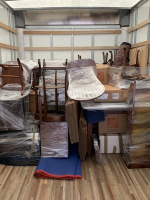 long distance moving - trip from california to washinton, a very fast two-day trip was made, one day we loaded and drove 14 hours the next day we unloaded and drove back 14 hours very tired trip but the client was very satisfied with our work.