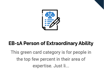 EB-1A Person of Extraordinary Ability - If you are not sure what your options are, call us or book a Zoom call! EB-1A Person of Extraordinary Ability - If you are not sure what your options are, call us or book a Zoom call!