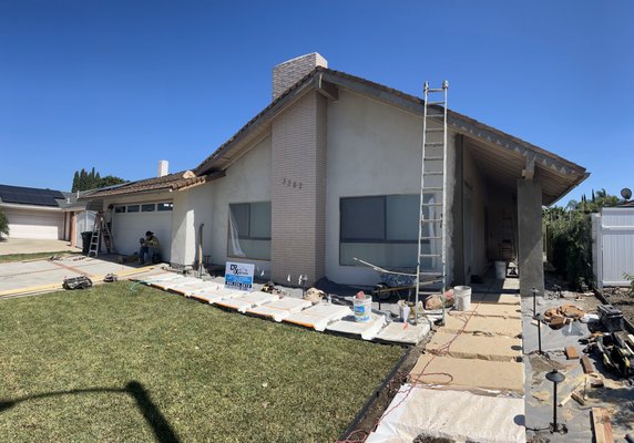 Costa Mesa Coating Project - This home was in need of repairs, stucco damaged areas we cleaned up and no longer visible with our Tex-Cote Lifetime Coating product guarantied to never fade, crack or peel, not to mention up to 40 degrees cooler. Costa Mesa Coating Project - This home was in need of repairs, stucco damaged areas we cleaned up and no longer visible with our Tex-Cote Lifetime Coating product guarantied to never fade, crack or peel, not to mention up to 40 degrees cooler.