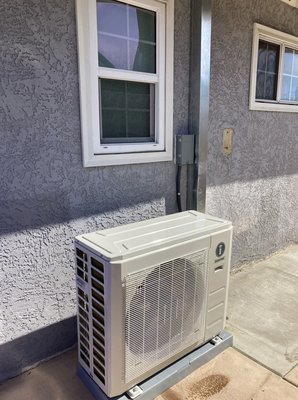 Central Heating/Cooling replacement - "In this install we replaced a 25+ year old system. We installed a new Downflow 96% 60,000/BTU Two-Stage Goodman Furnace with High Efficiency Innovair Inverter Slim Line condenser with a matching high efficiency downflow coil. This unit is now alot quieter and more energy efficient!"