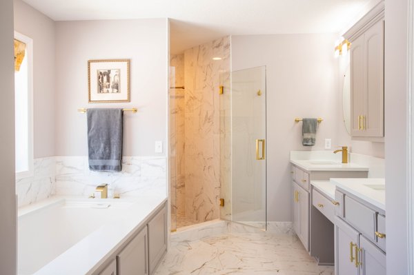 Bathroom remodel - A full bathroom remodel top to bottom. Custom tile work with high end finishes for a fantastic result!