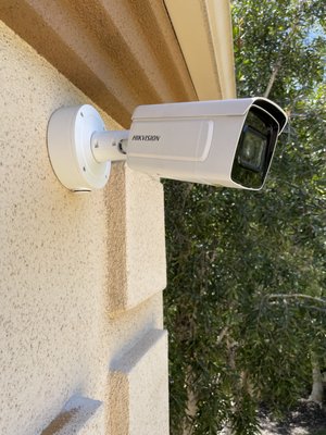 Security Camera Installation - This project consisted of a 8 Hikvision camera system. It included 1 PTZ camera, 1 License Plate camera and 6 turret camera. All cameras were 8MP.