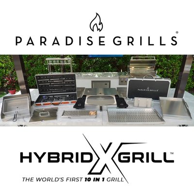 Hybrid X Grill Conversions For The World's First 10 in 1 Grill - Create an amazing outdoor entertainment experience with our Professional Hybrid X Grill Conversions. Take your guests on a culinary adventure by discovering different ways to prepare meals with just your grill! Make memories with the kids by having pizza night with our Professional Pizza conversion. With our Fryer/Steamer conversion you can crisp up fries to your liking and indulge in perfectly steamed vegetables. The Hibachi/Griddle conversion allows you to grill regularly while simultaneously cooking up some fried rice or pancakes. Our Rotisserie Conversion will wow your guests at your next backyard barbecue with its ability to hold heavier meats such as chicken or turkey. The Wood Chip/Charcoal Smoker conversion can allow your BBQ grill to give your meat an amazing smoky flavor. Lastly, our IR Sear Conversion is a great feature to improve your barbecue grills efficiency. The possibilities are endless! Hybrid X Grill Conversions For The World's First 10 in 1 Grill - Create an amazing outdoor entertainment experience with our Professional Hybrid X Grill Conversions. Take your guests on a culinary adventure by discovering different ways to prepare meals with just your grill! Make memories with the kids by having pizza night with our Professional Pizza conversion. With our Fryer/Steamer conversion you can crisp up fries to your liking and indulge in perfectly steamed vegetables. The Hibachi/Griddle conversion allows you to grill regularly while simultaneously cooking up some fried rice or pancakes. Our Rotisserie Conversion will wow your guests at your next backyard barbecue with its ability to hold heavier meats such as chicken or turkey. The Wood Chip/Charcoal Smoker conversion can allow your BBQ grill to give your meat an amazing smoky flavor. Lastly, our IR Sear Conversion is a great feature to improve your barbecue grills efficiency. The possibilities are endless!