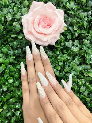 Gel X extensions with nails design - My salon we can do gel X extensions with design . We’ll come all customers coming.