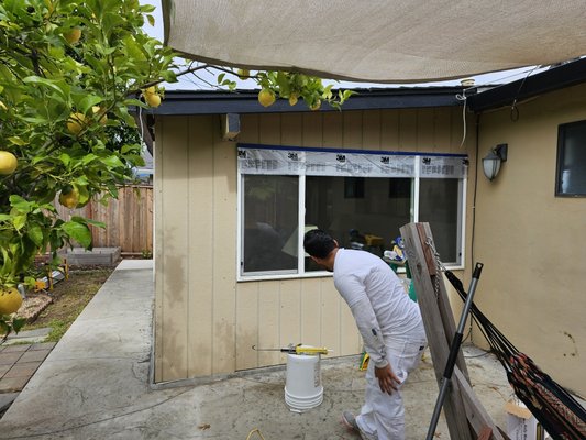 Exterior paint, sealed and waterproof - This sunroom was sealed for waterproof. It was primed and sealed. Exterior paint, sealed and waterproof - This sunroom was sealed for waterproof. It was primed and sealed.