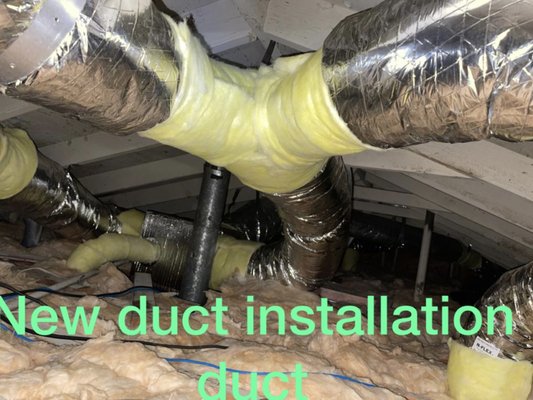 Air Duct Replacement in Attic - Insulation replacement and duct installation Air Duct Replacement in Attic - Insulation replacement and duct installation