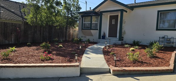 Drought-Tolerant Front Yard Transformation - For this project, we redesigned the front yard with a water-efficient, drought-tolerant landscape that enhances curb appeal while significantly reducing water use and maintenance needs.
The scope included proper soil preparation, weed-control fabric installation, and a clean layout using low-water plants, shrubs, and decorative mulch. The result is a modern, sustainable landscape that looks fresh year-round and is well-suited for California’s climate.
✔️ Water-wise plant selection
✔️ Weed suppression & soil management
✔️ Clean, low-maintenance design
✔️ Long-lasting curb appeal
We specialize in drought-tolerant landscaping for both residential and commercial properties, delivering functional beauty with sustainability in mind.
Contact us for your own water-smart landscape upgrade at (747) 745 - 2063. Drought-Tolerant Front Yard Transformation - For this project, we redesigned the front yard with a water-efficient, drought-tolerant landscape that enhances curb appeal while significantly reducing water use and maintenance needs.
The scope included proper soil preparation, weed-control fabric installation, and a clean layout using low-water plants, shrubs, and decorative mulch. The result is a modern, sustainable landscape that looks fresh year-round and is well-suited for California’s climate.
✔️ Water-wise plant selection
✔️ Weed suppression & soil management
✔️ Clean, low-maintenance design
✔️ Long-lasting curb appeal
We specialize in drought-tolerant landscaping for both residential and commercial properties, delivering functional beauty with sustainability in mind.
Contact us for your own water-smart landscape upgrade at (747) 745 - 2063.