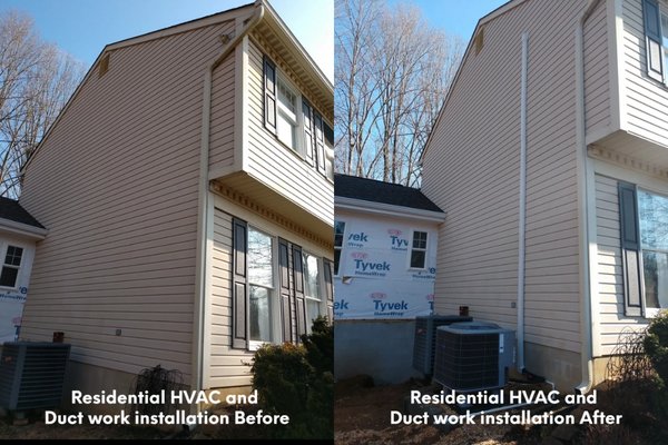 New heating and cooling system installation - This new Heat and cooling Heat Pump system with new duct work installation was done on an existing residence single home attic and it was installed as a second zone for the upper floor and new addition area, now the owners enjoy the comfort temperature while they sleep 😴!